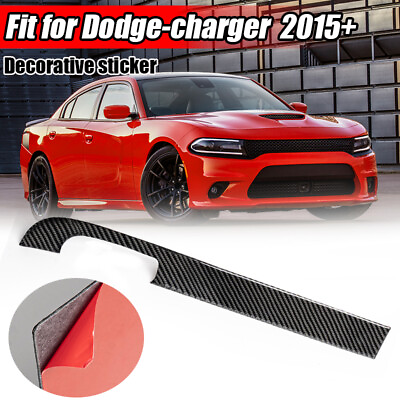 #ad 1x Carbon Fiber Dashboard Copilot Storage Box Cover Trim For Dodge Charger 2015 $18.78
