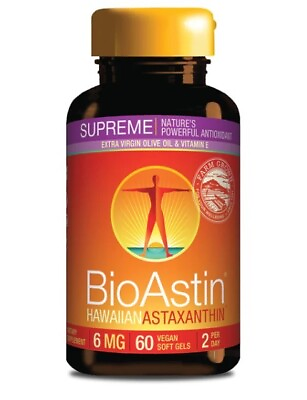 #ad #ad Bioastin Hawaiian Astaxanthin 6mg 60 Vegan Softgels Dietary Supplement $14.99