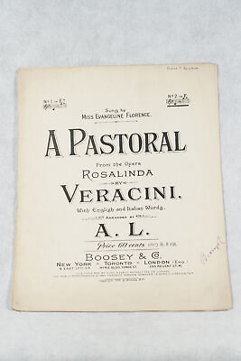 #ad A Pastoral Opera Rosalinda By Veracini c.1896 Sheet Music Evangeline Florence $9.57