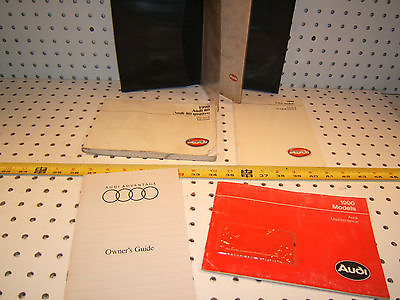 #ad Audi 1990 80 amp; 80 Quattro owner#x27;s OEM 1 set of 5 Manual and Audi BLACK 1 Pouch $135.00