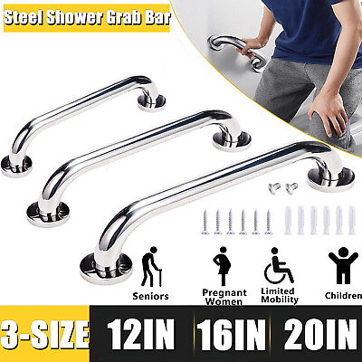 #ad 12quot; 16quot; 20quot; Bathroom Handle Shower Grab Bar Safety Hand Rail Support For Elderly $6.67