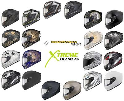 #ad Scorpion EXO R420 Helmet Lightweight Removable Liner DOT SNELL M2015 XS 4XL $164.95