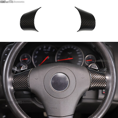 #ad ABS Carbon Fiber Interior Steering Wheel Trim Cover Fits 2005 2013 Corvette C6 $26.99