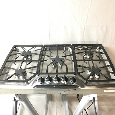#ad 36quot; Thermador 5 Burner Stainless Steel Gas Cooktop SGS365 SGS365ZS Test Video $995.00
