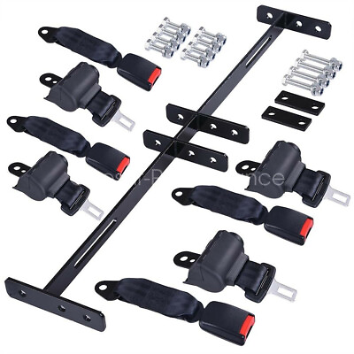 #ad 4 Retractable Golf Cart Seat Belts and Bracket Kit for EZGO Yamaha Club Car $61.99