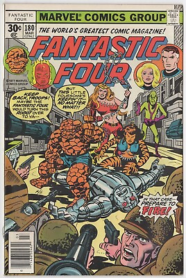 #ad FANTASTIC FOUR #180 MARVEL COMICS 1977 VF NM 9.0 JACK KIRBY COVER HI RES SCANS $6.99
