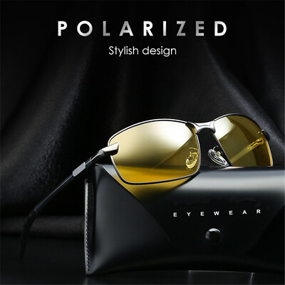 #ad Night Vision Driving Glasses Aluminum HD Polarized Sunglasses Anti Glare Eyewear $15.99