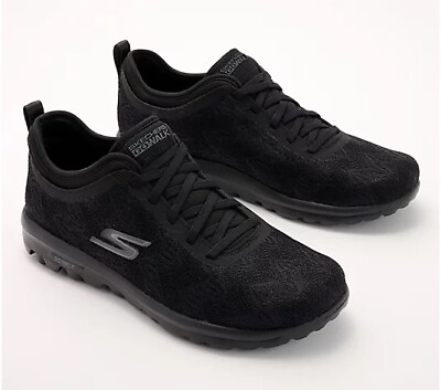 #ad New Skechers Go Walk Travel Cyprus Sneakers Women#x27;s Black Shoes Slip On Size 6.5 $44.54