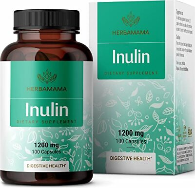 #ad Inulin Powder Capsules Organic Chicory Root Inulin Supplement Prebiotic F... $20.89