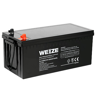 #ad #ad WEIZE AGM Group Size 4D Battery 12 Volt 200Ah Deep Cycle Battery for RV Caravan $309.99
