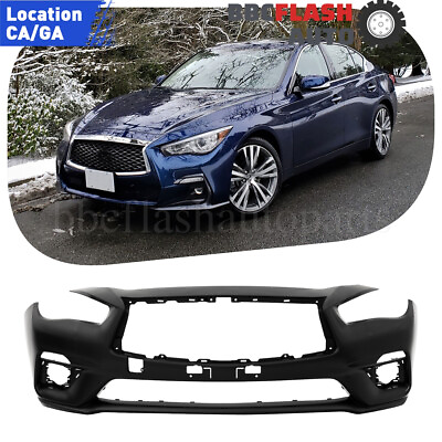 #ad #ad New Fit For 2018 2022 Infiniti Q50 Front Bumper Cover Sport Without Sensors 4D $265.99
