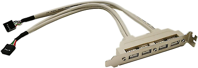 #ad Motherboard 4 Ports USB 2.0 Hubs Expansion Rear Panel Header Bracket $13.90