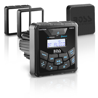 #ad BOSS Audio Systems MGR450B Marine Gauge Receiver Bluetooth No CD USB AM FM $119.02