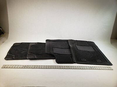 #ad Lot of 4 Pcs Set Black Waterproof Rubber Liner Molded Car Floor Mats $21.01