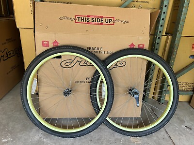 #ad 26quot; Mango Single Speed Beach Cruiser Wheelset w Tubes and Tires Included $99.95