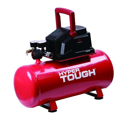 #ad Hyper Tough 3 Gallon Oil Free Portable Air Compressor 100PSI Red $70.00