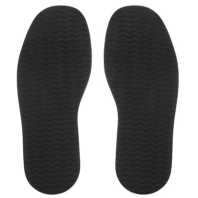 #ad 1Pair Shoe Rubber Full Sole Repair 4mm Thickness Replacement Bottom Black $18.45
