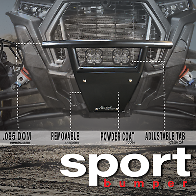 #ad Front Sport Bumper for Polaris RZR 2014 2020 Turbo amp; 1000 Models Black $169.99