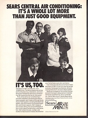 #ad #ad Vintage advertising print ad House air conditioning Sears Air Men Women too 1977 $10.25