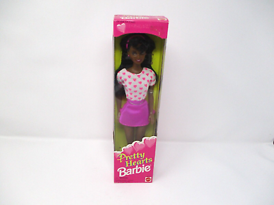 #ad Vintage 1995 Mattel Pretty Hearts Barbie Doll African American 14474 NOS $32.00