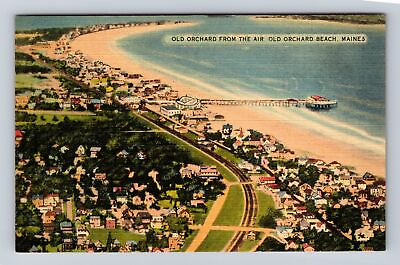 #ad Old Orchard Beach ME Maine Aerial Old Orchard From The Air Vintage Postcard $7.99