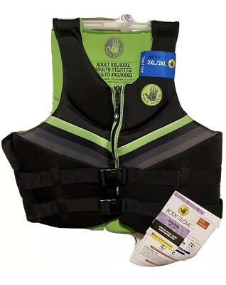 #ad Body Glove Dual Size Boating Life Jacket BRAND NEW W TAGS Green Black Safety $26.31