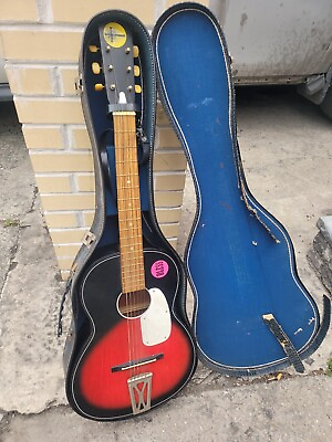 #ad 1960 Teisco Del Rel G 100 or Conrad 2 Tone Red Black 6 String Guitar Used ... $300.00