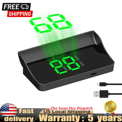 #ad Digital Car HUD GPS Speedometer Head Up Display MPH KMH Compass Overspeed Alarm $13.49