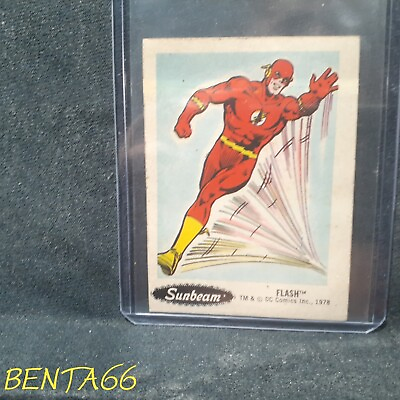 #ad 1978 Sunbeam DC Comics 🔥 Super Heroes Sticker Food Bread Issue Flash #24 $11.25