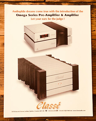 #ad Classe Omega Power Amplifier 5 pg Stereophile Review Reprint *Original* $14.97