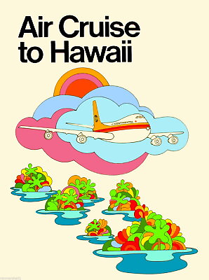#ad 97949 Hawaii Hawaiian Air Cruise United America Decor Wall Print Poster $45.95