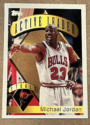 #ad #ad 1995 96 Topps Active Leader Steals Michael Jordan #4 Chicago Bulls NBA LEGENDS $1.89