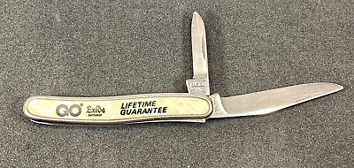 #ad Vintage EXIDE BATTERIES Lifetime Guarantee Advertising Pocket Knife Colonial $84.99
