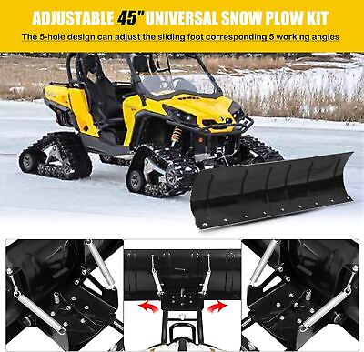 #ad For Polaris Honda Sportsman 335 400 450 Steel Blade ATV UTV 45quot; Snow Plow Kit $799.99