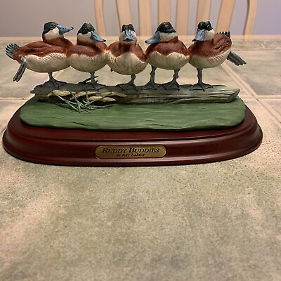 #ad Ruddy Buddy Danbury Mint Duck Sculpture on Wood Stand by Art Lamay $35.00