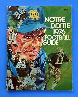 #ad 1976 Notre Dame Football Guide. Bob Golic. Joe Montana. NCAA Media Guide. $9.00