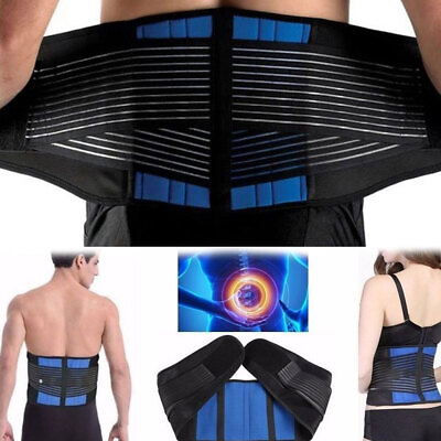 #ad Adjustable Lower Back Brace Lumbar Support Waist Belt for Men Women Pain Relief $6.99