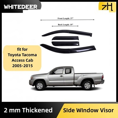 #ad Fits Toyota TACOMA 2005 15 Access Cab Side Window Visor Sun Rain Deflector Guard $28.99