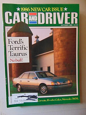#ad CAR and DRIVER Magazine October 1985 FORD TAURUS $7.50