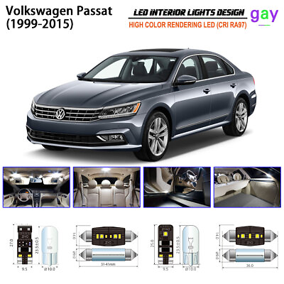 #ad LED Bulbs Interior Kit Light Kit For Volkswagen Passat B5 B6 B7 LED Replacement $22.26