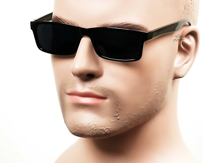 #ad #ad Gangster Slim Square Sunglasses OG LOC Style Super Dark Black 59SD $9.99