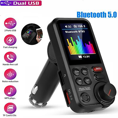 #ad Bluetooth Car Kit MP3 Player FM Transmitter Wireless Radio Adapter USB Charger $16.85