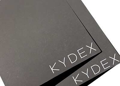 #ad Pack of 2 BLACK KYDEX T PLASTIC SHEET 0.09quot; X 12quot; X 12quot; #52000 Calcutta P1 $18.99