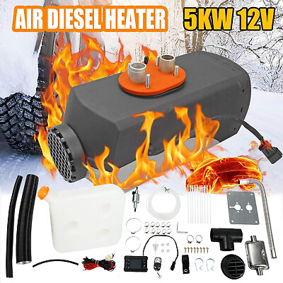 #ad 5KW 12V Remote Control LCD 10L Tank Air diesel Fuel Heater For Truck Bus Car RV $63.98