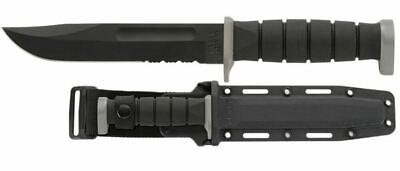 #ad Ka Bar Extreme Fixed Knife 7quot; Part Serrated D2 Tool Steel Blade Rubber Elastome $170.39