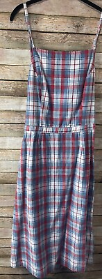 #ad Arizona Jeans Plaid Dress Size XL Extra Large Cotton Sun Dress Preppy $16.00