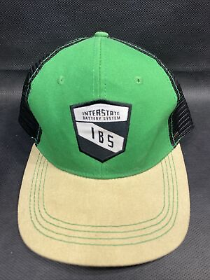 #ad Interstate Battery Systems IBS Snapback Trucker Hat Cap Adjustable Mesh Green $12.49