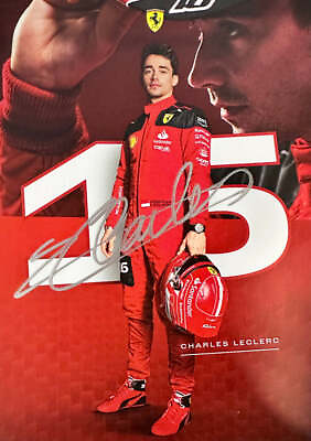 #ad 2023 Charles Leclerc Signed Ferrari Driver Card AU $89.00