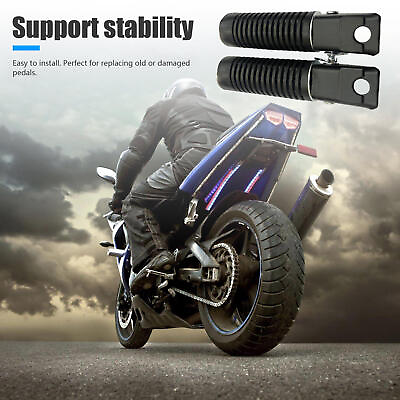 #ad New 2pcs Motorcycle Foot Pegs Rest Pedal Footrest Common Rear Pedal Pads steel $20.60