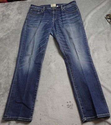 #ad BKE Pants Men#x27;s Size 32R W38xL32 Denim Blue Straight Low Rise Activewear $19.77